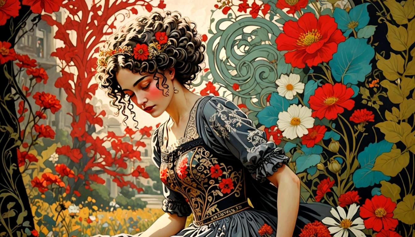 Banksy Meets Alphonse Mucha: Street Art Nouveau