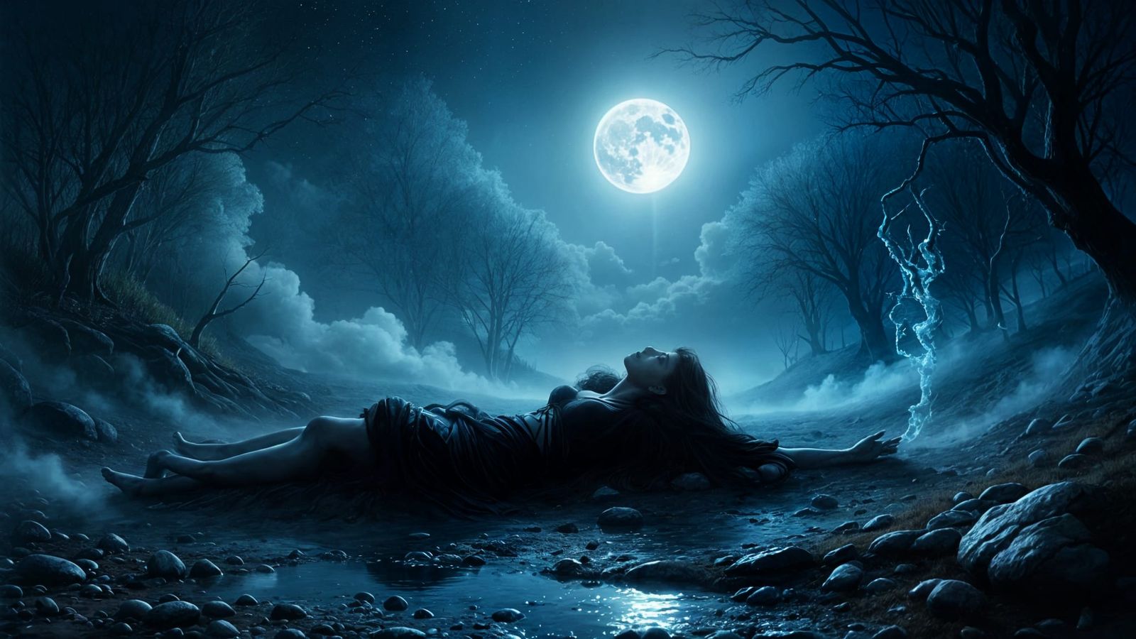 Hypnotized Soul Sacrificed Under Pale Full Moon
