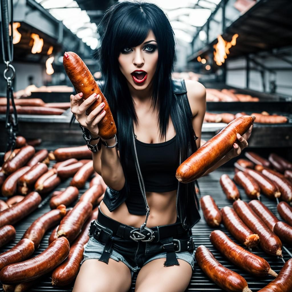 Sexy Sausage Catcher in Ripped Clothing