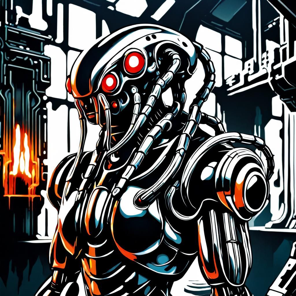 Futuristic Sci-Fi Character in Dramatic Lighting