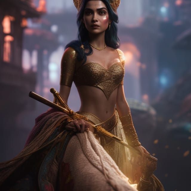 Jasmine Aladdin Biopunk Portrait in Photo-Realism HDR