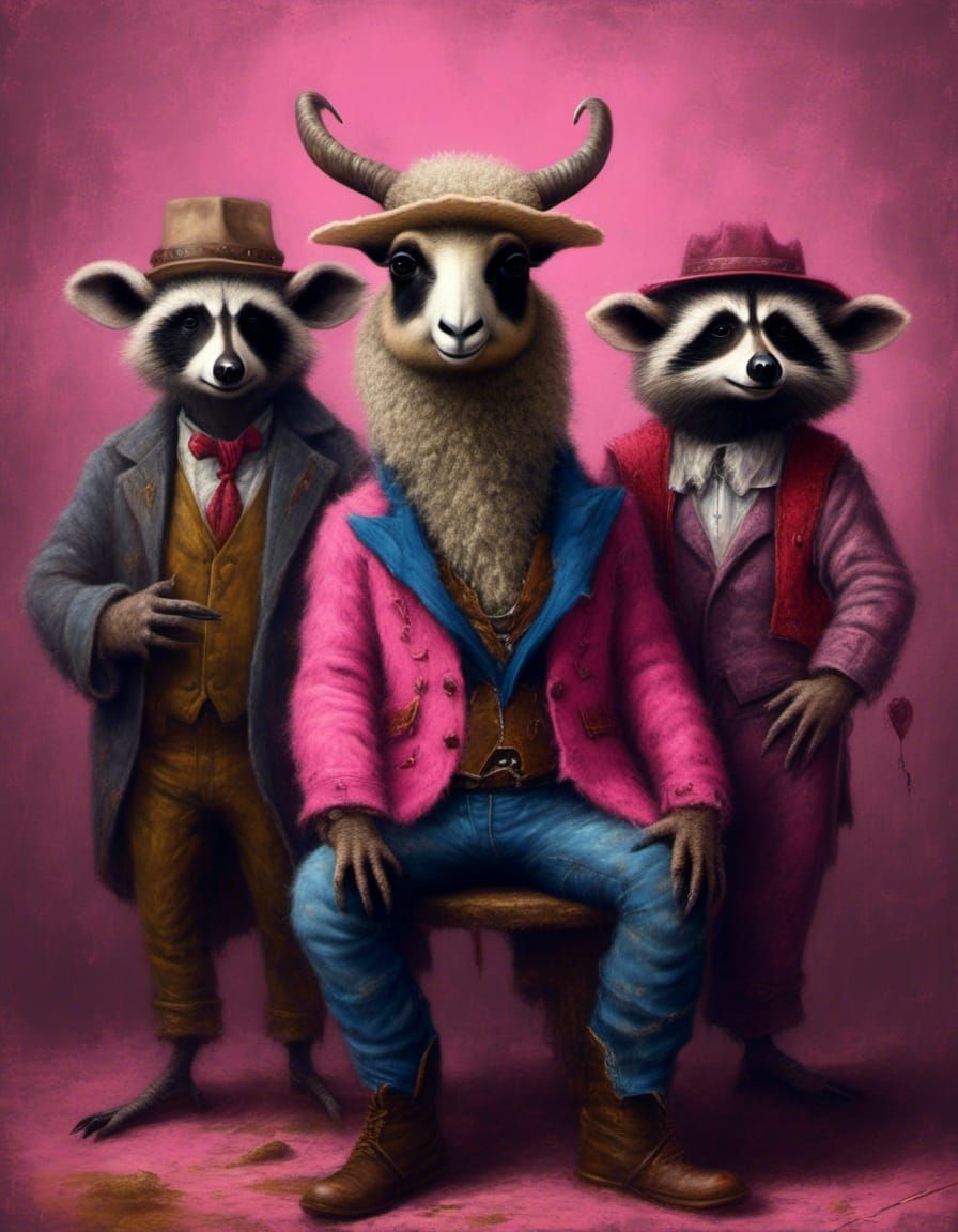 Racoon sheep joining the gang.
