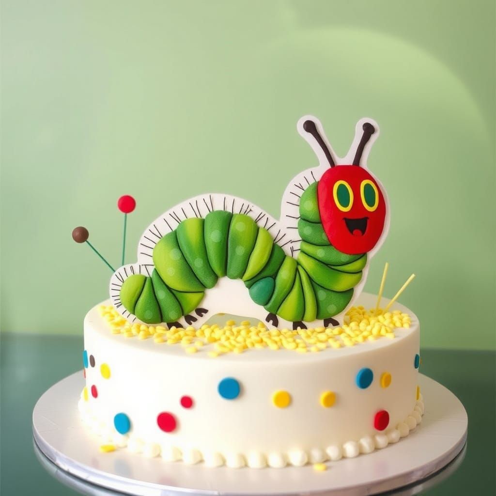 Excited Caterpillar Generated by AI