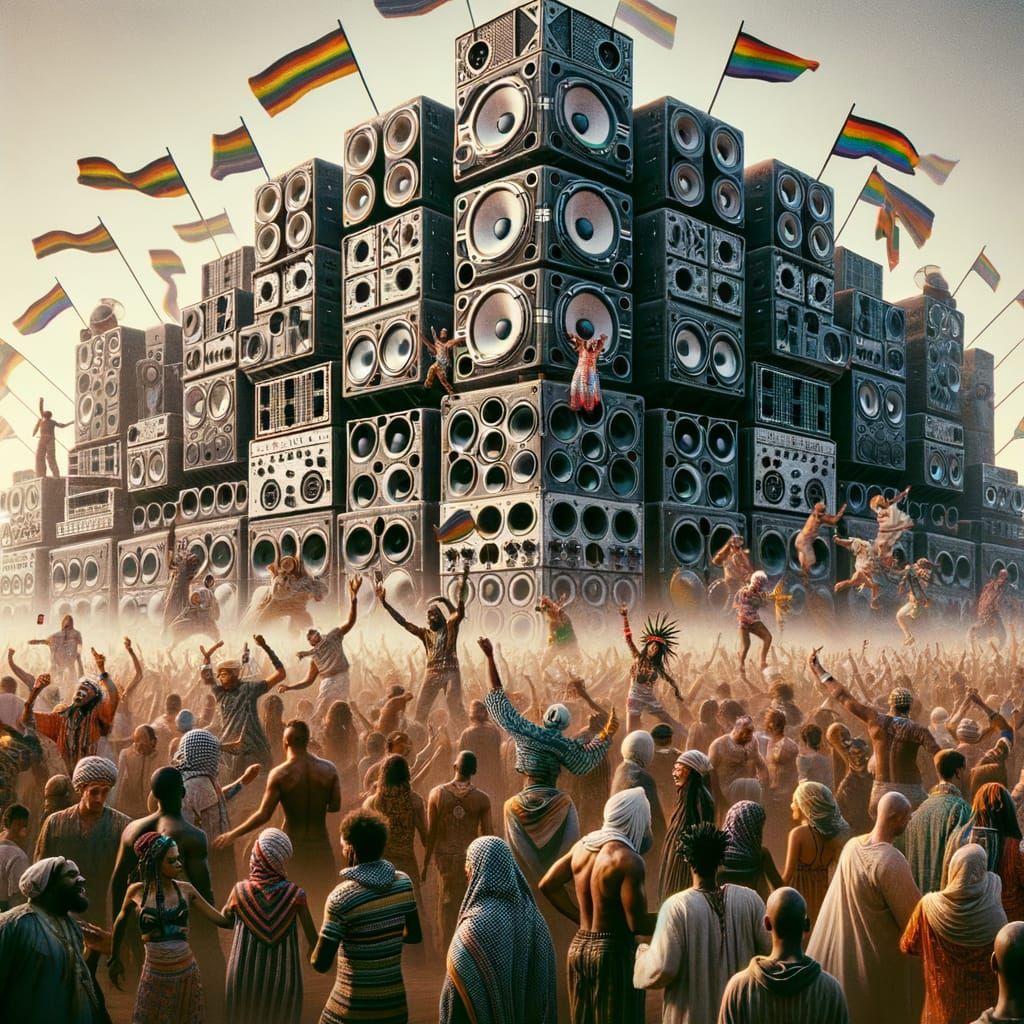 Vibrant Free Tekno Rave Party Scene