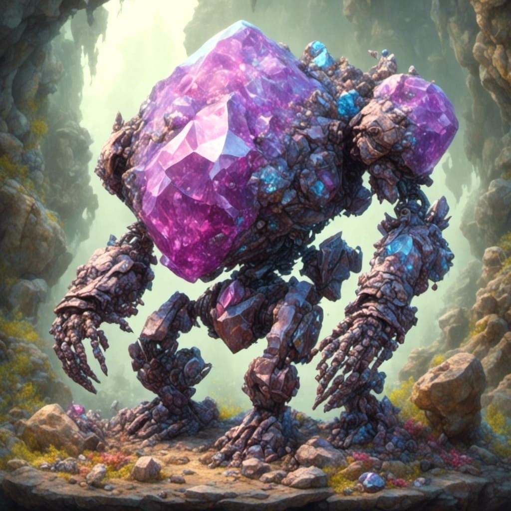 Stone and Crystal Golem 3