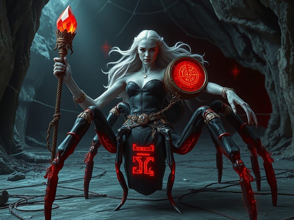 A powerful female arachne
