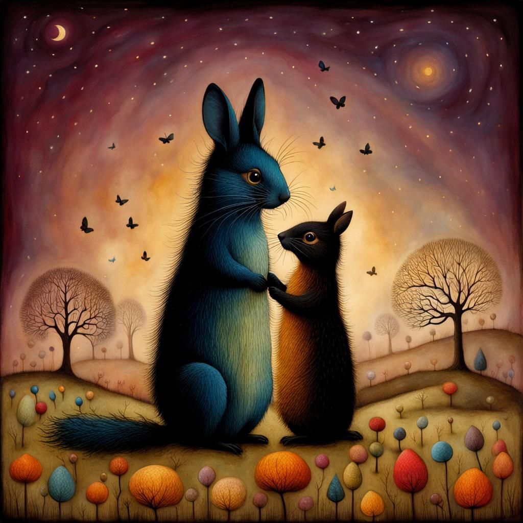 Charming Whimsical Illustration in Classic Style