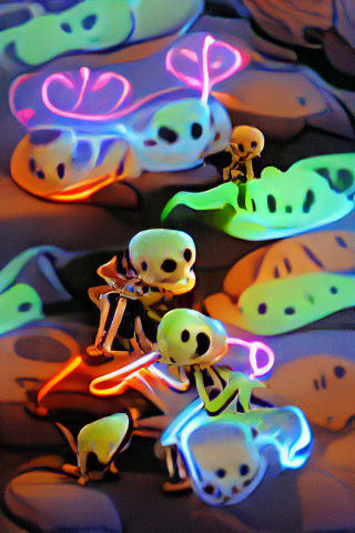 Minimalist Ghost Silhouette on Black Background