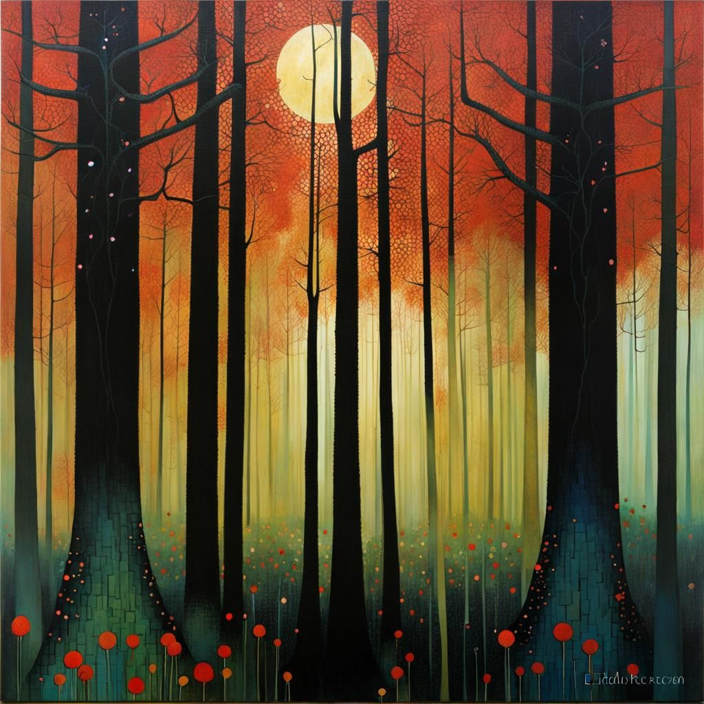 Eldritch Forest Painting