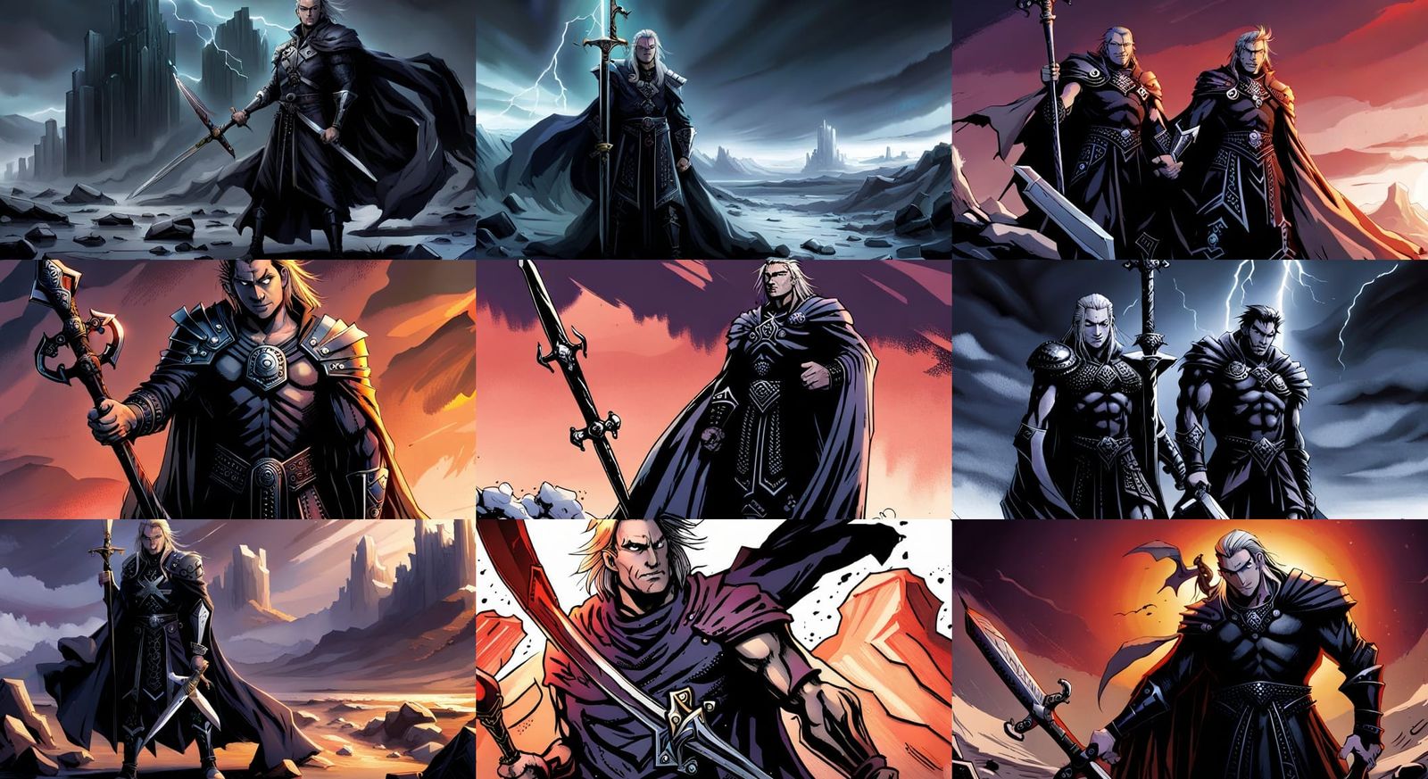 Elric of Melniboné with Stormbringer on Battlefield