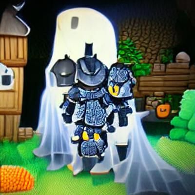 Haunted Knight Armor: Gothic Horror Image