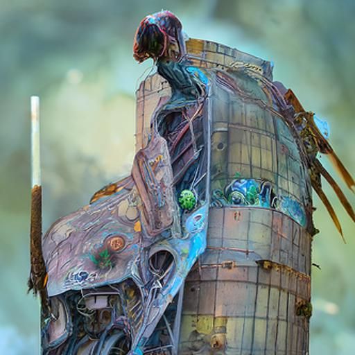 Post-Apocalyptic Spaceship Attack in Steampunk Style