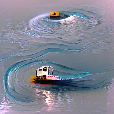 Abstract Dreamscape with Flowing Lines