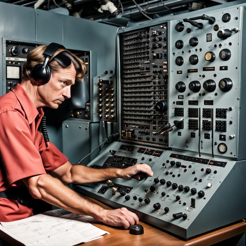 Vintage Radio Operator Failure in Morse Code