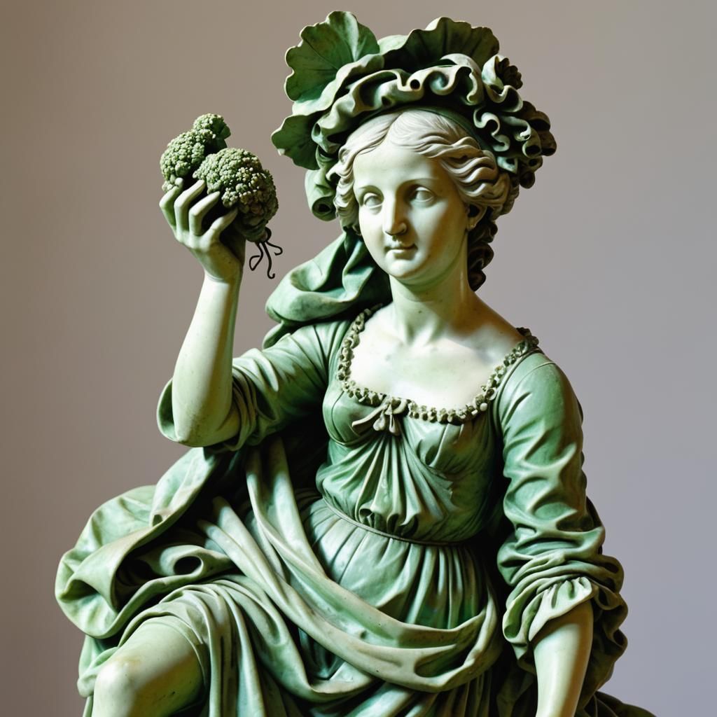 Baroque Marzipan Sculpture of 18th Century Lady