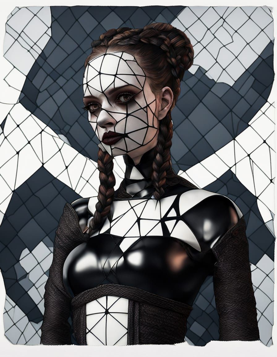 Gothic Fabric Golem: A Photorealistic Portrait of Seductive ...