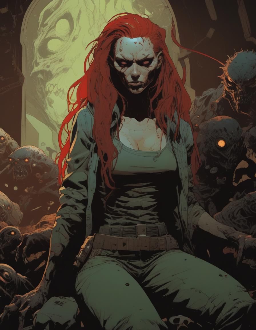 Horrifying Multi-Eyed Monster in Cinematic Horror Style