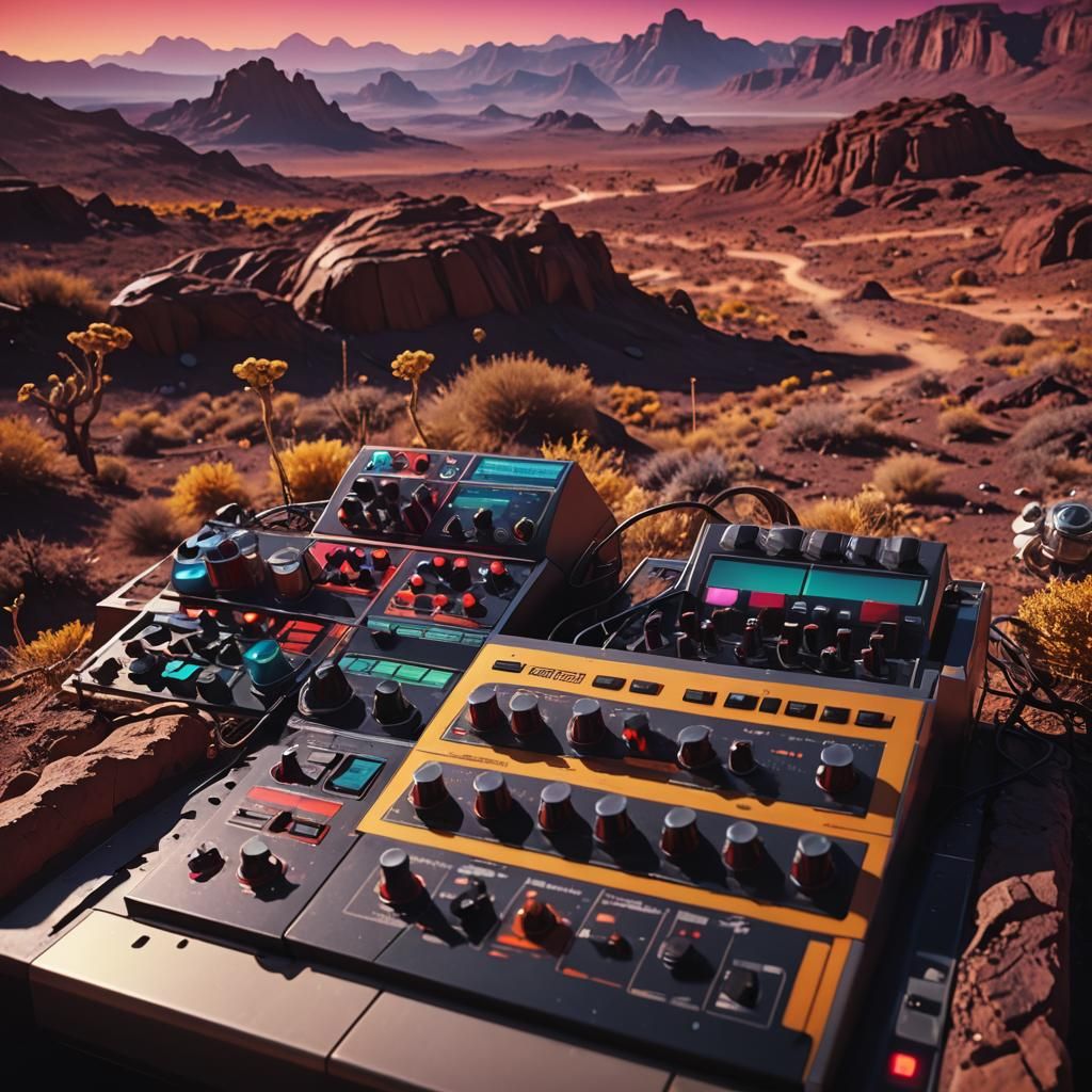 Synthesizers on Alien Planets: Cinematic Film Still