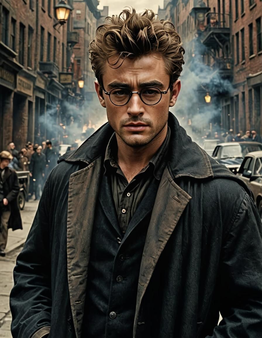 Harry Potter as James Dean in 1950s Style