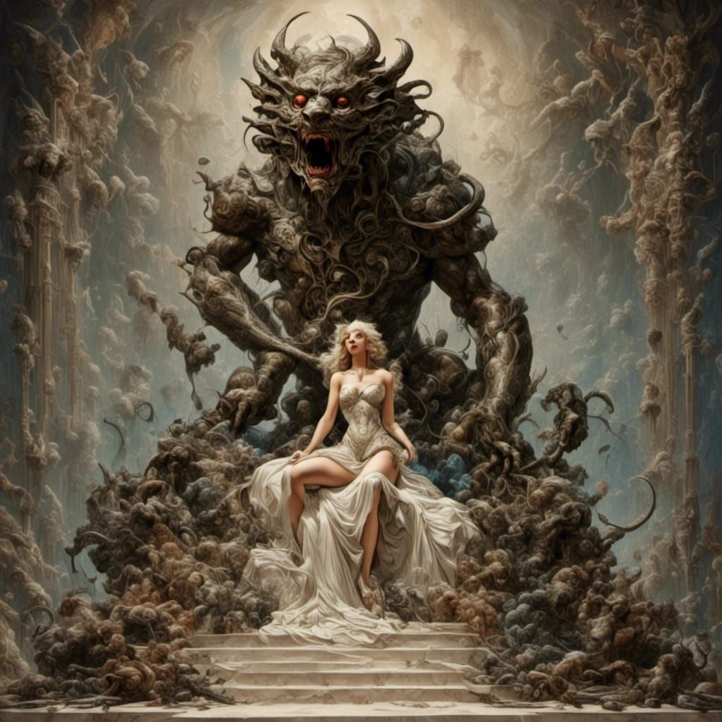 Gritty Surreal Comic: Warrior vs Alien