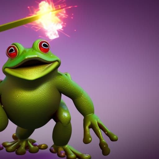 Frog with a Sparkler