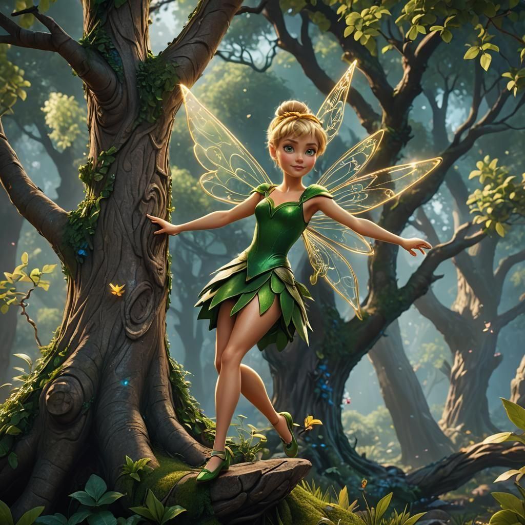 Tinkerbell in a Fantastical Matte Painting