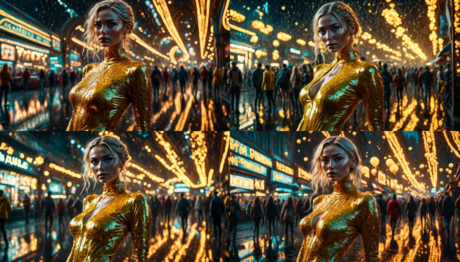 Golden Girl on a soggy Night