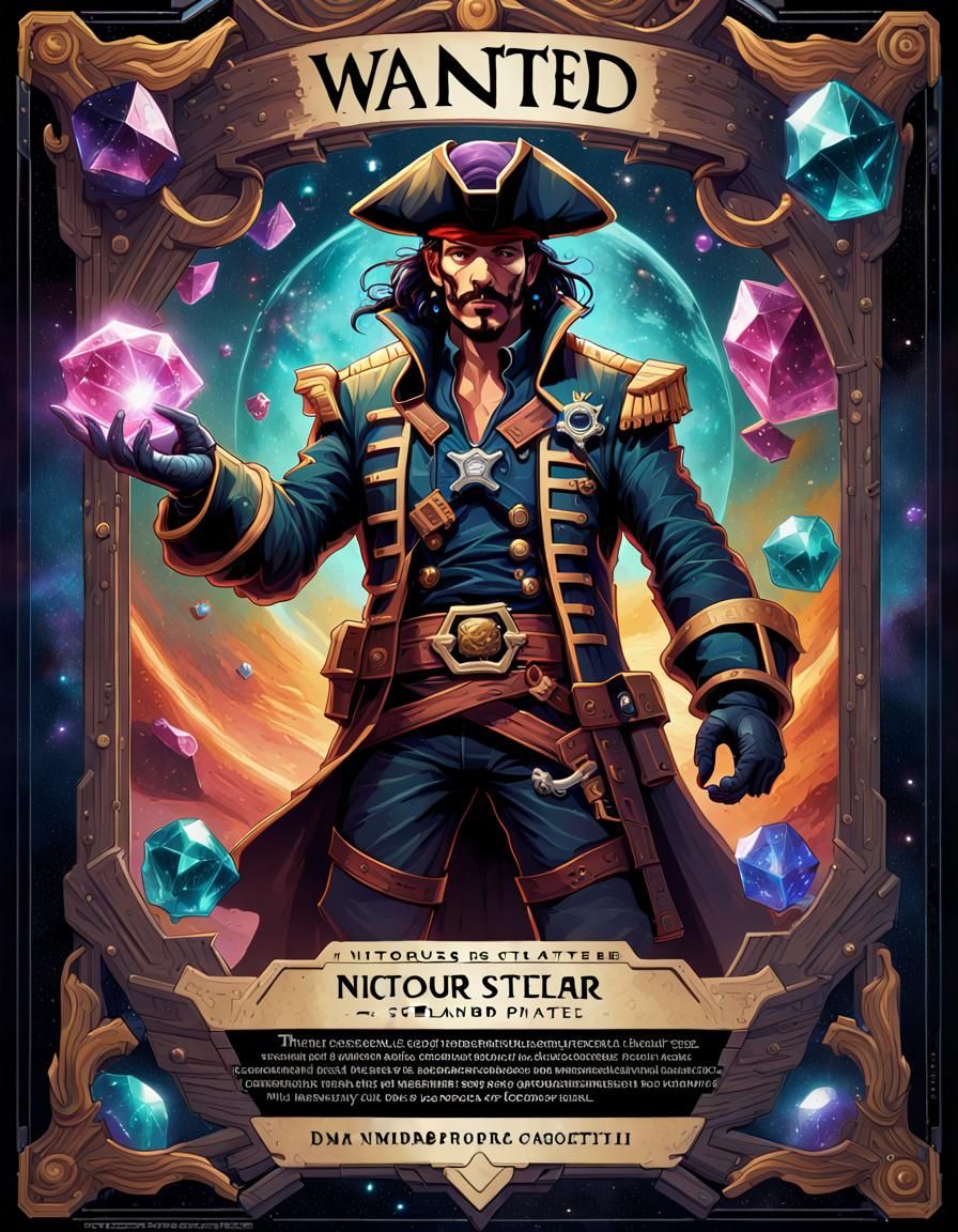 Wanted: Notorious Space Pirate Poster Art