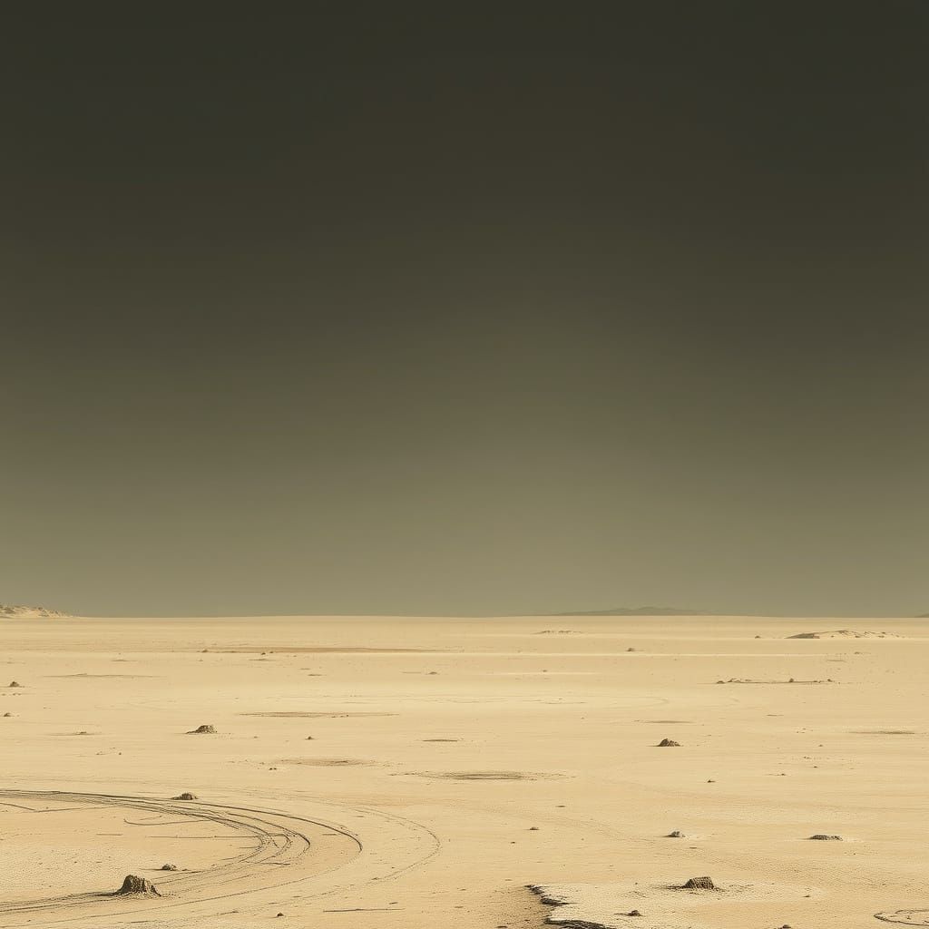 Barren Plains in Minimalist Concept Art Style