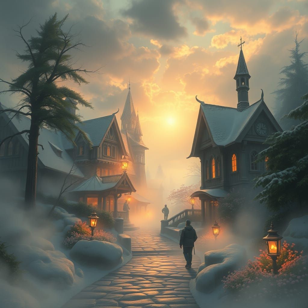 Mystical Timeless Realms in Ethereal Light