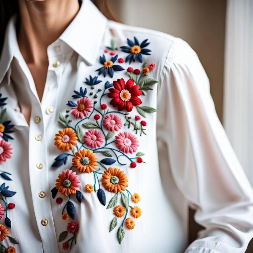 Embroidered White shirt