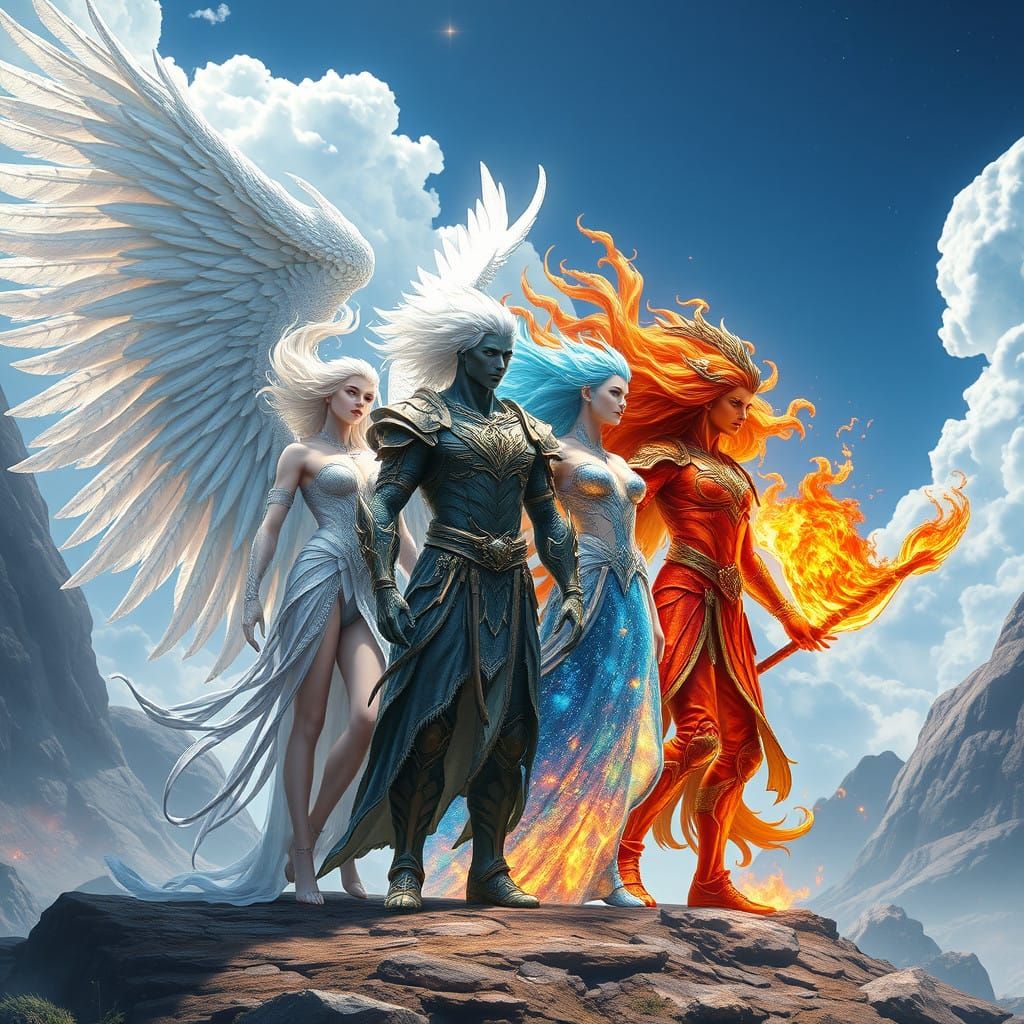 Mystical Elemental Guardians Unite in Harmony