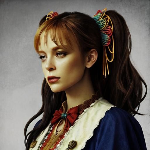 Wise Emo Hippie Tattoo in Photorealistic Style