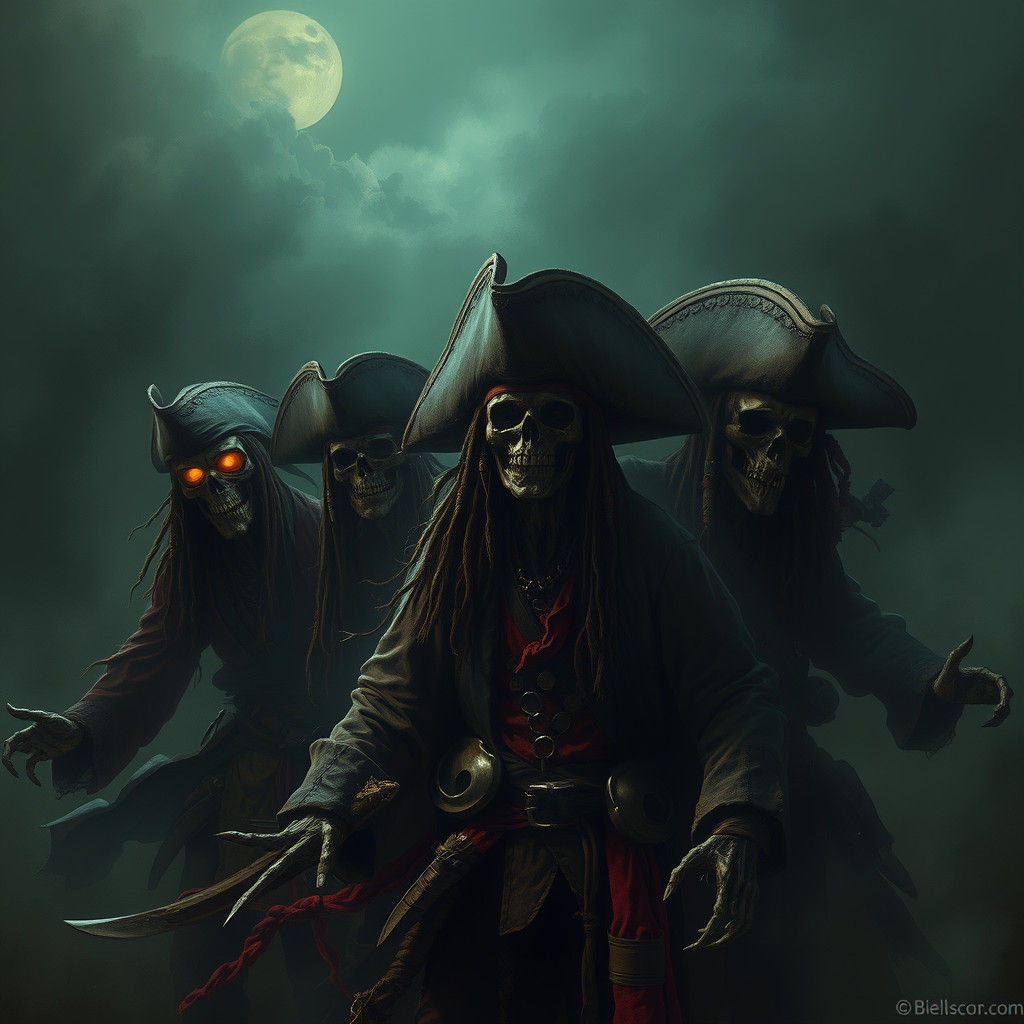 Undead Pirates Emerge in Dark Fantasy Style