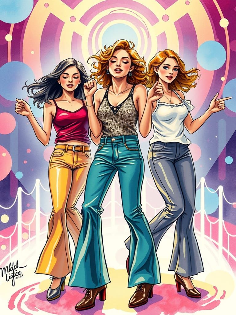 Youthful Disco Revival in Vibrant Colors