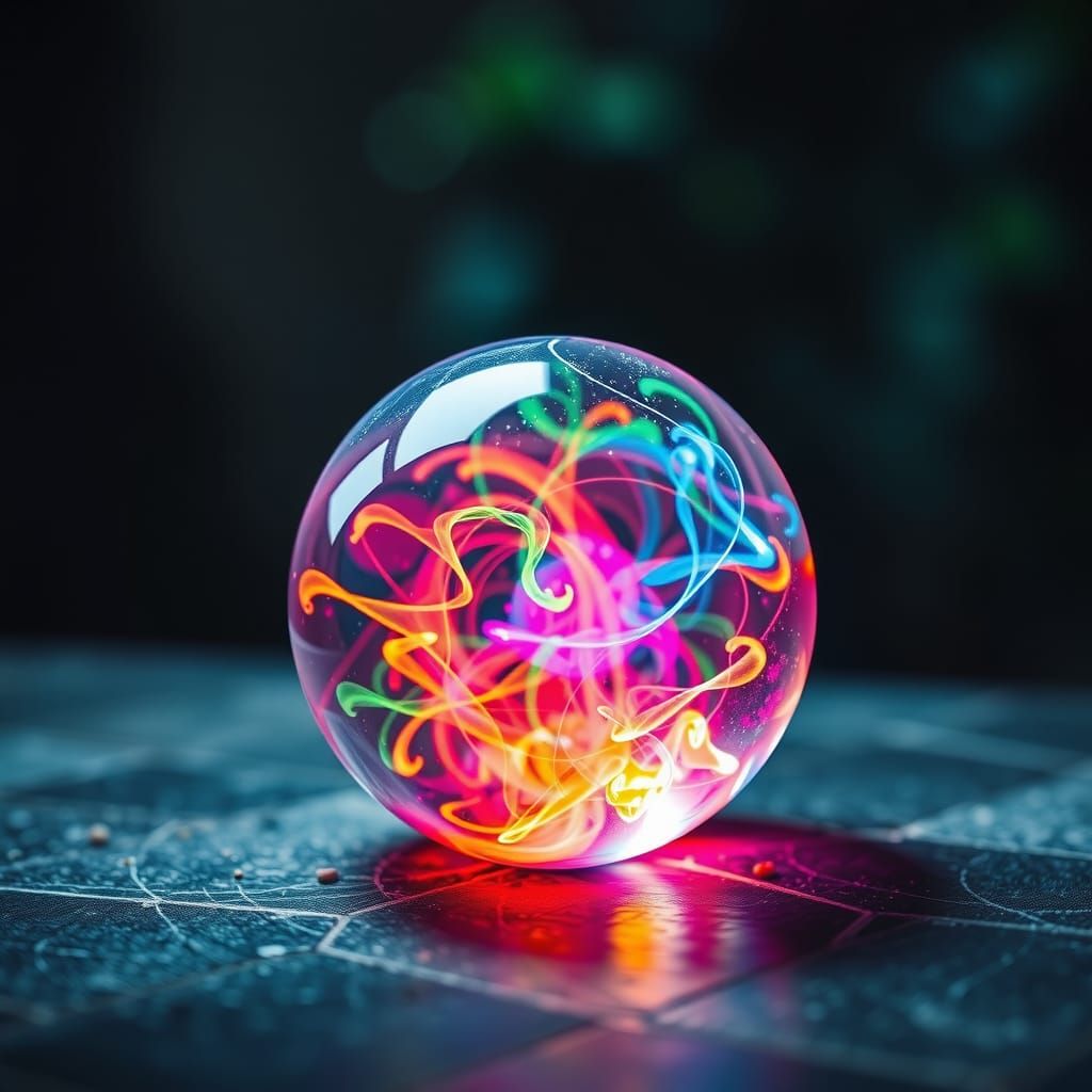 Colorful Magic Orb in Crystal Ball