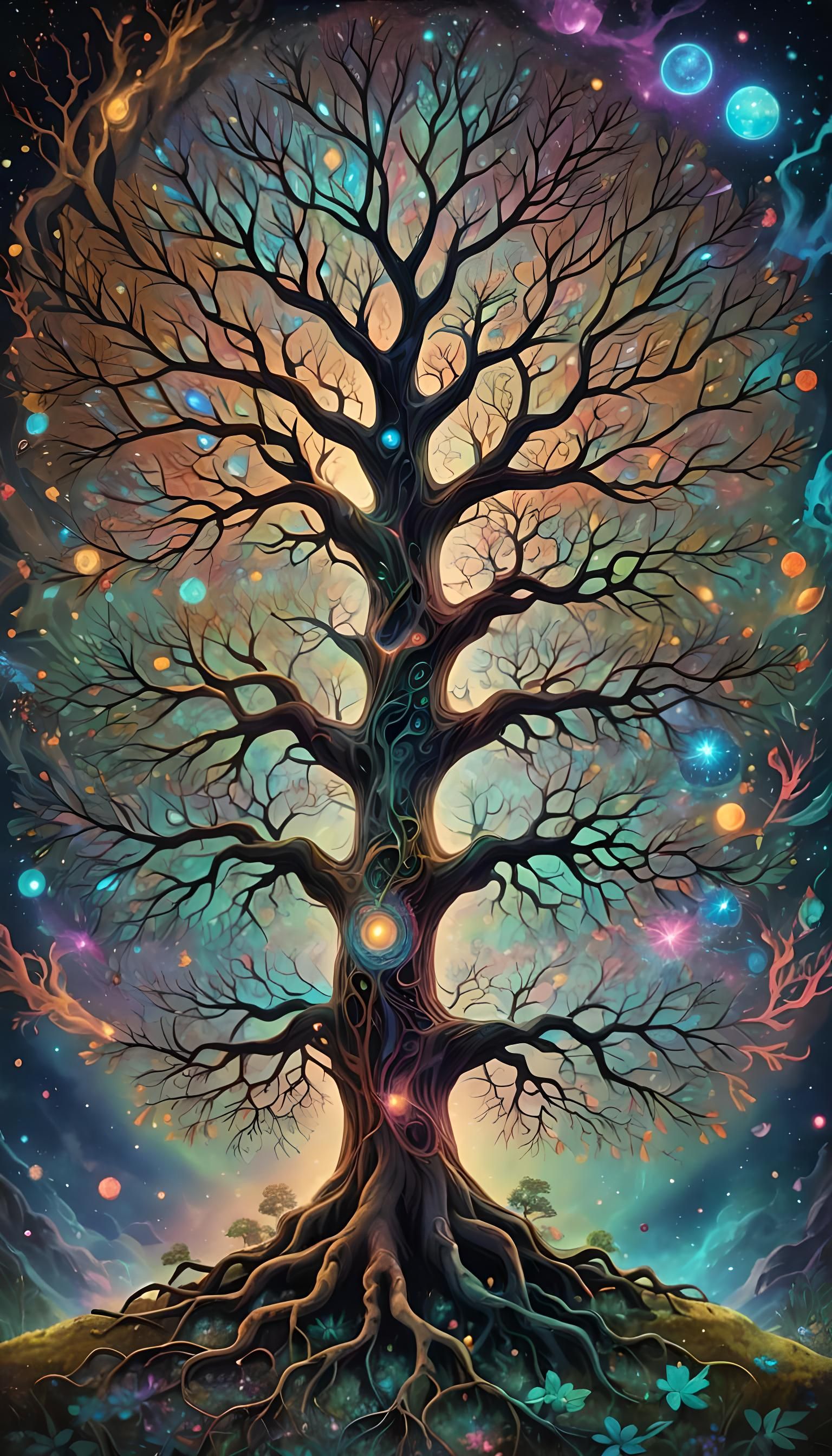 Cosmic Tree Across Universes: Holographic Astral Illustratio...