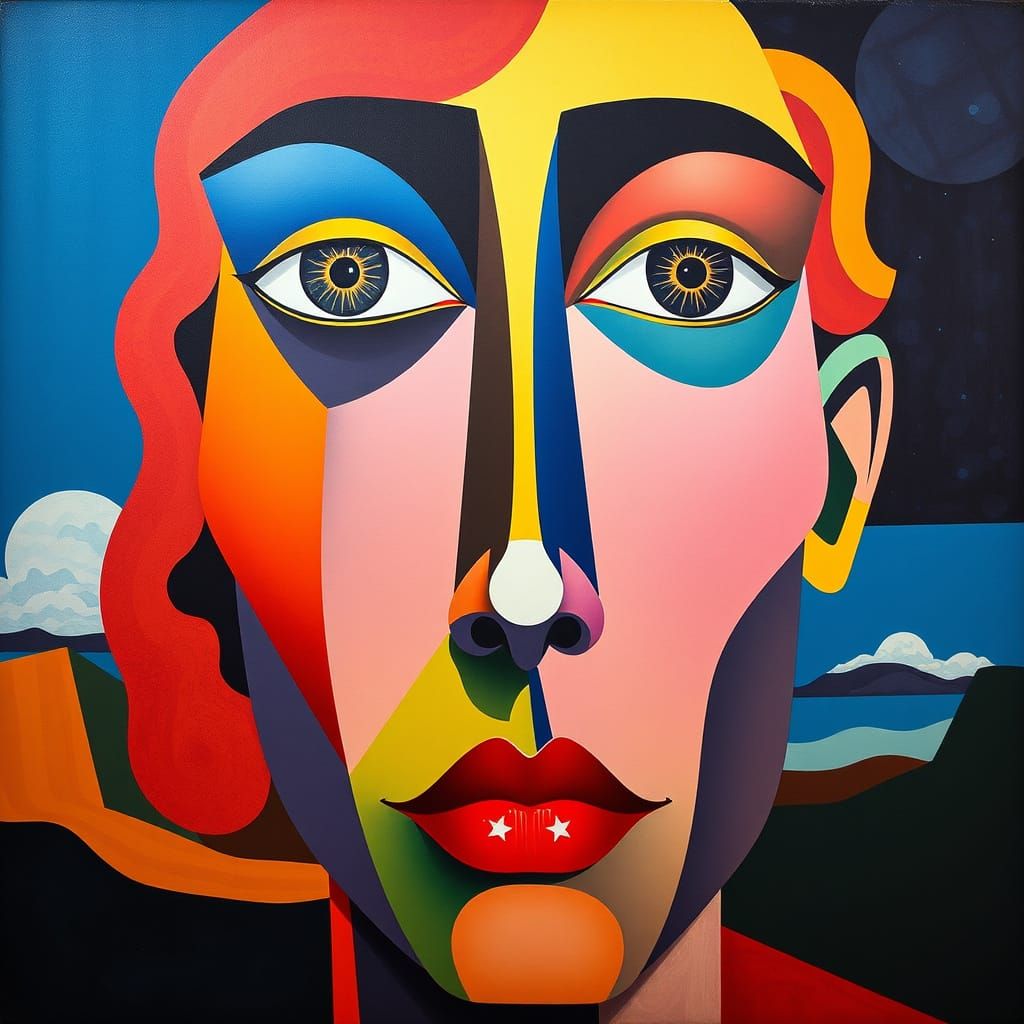 "Cubist portrait" (3)