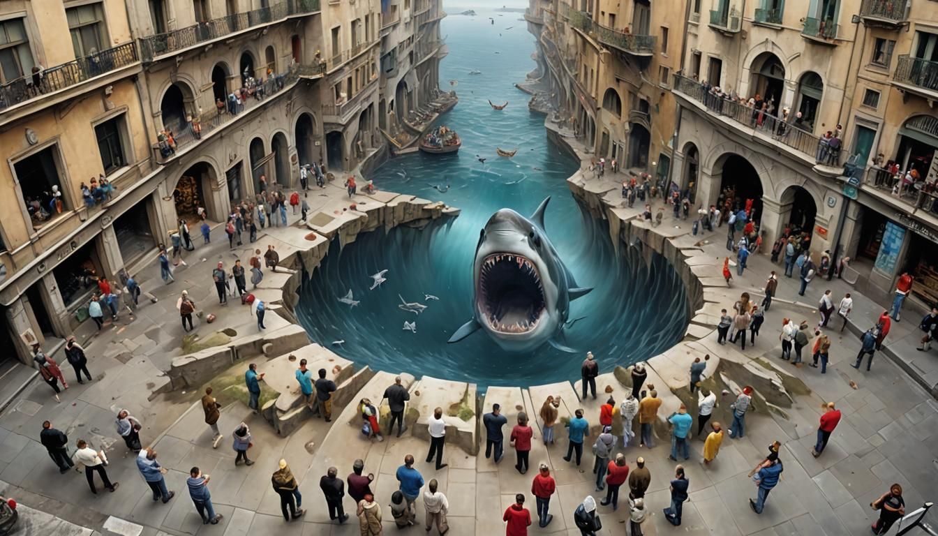 Renaissance Masters Create Surreal Street Art