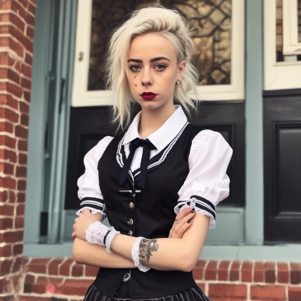 Rococopunk Tomboy in School Uniform