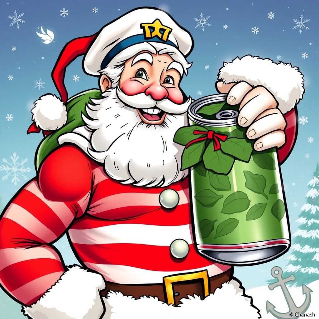 Santa the Sailor: A Spinach-Powered Holiday Hero