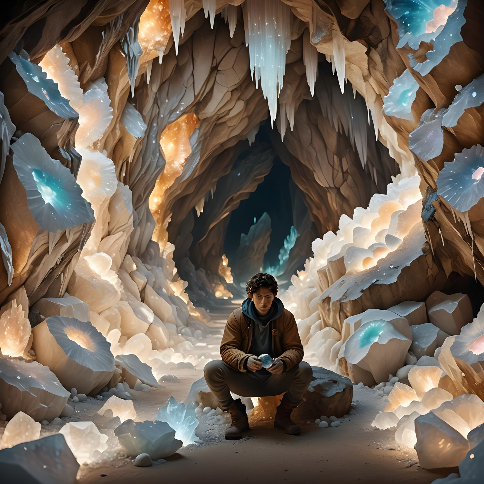 White Quartz Geode Cavern Concept Art