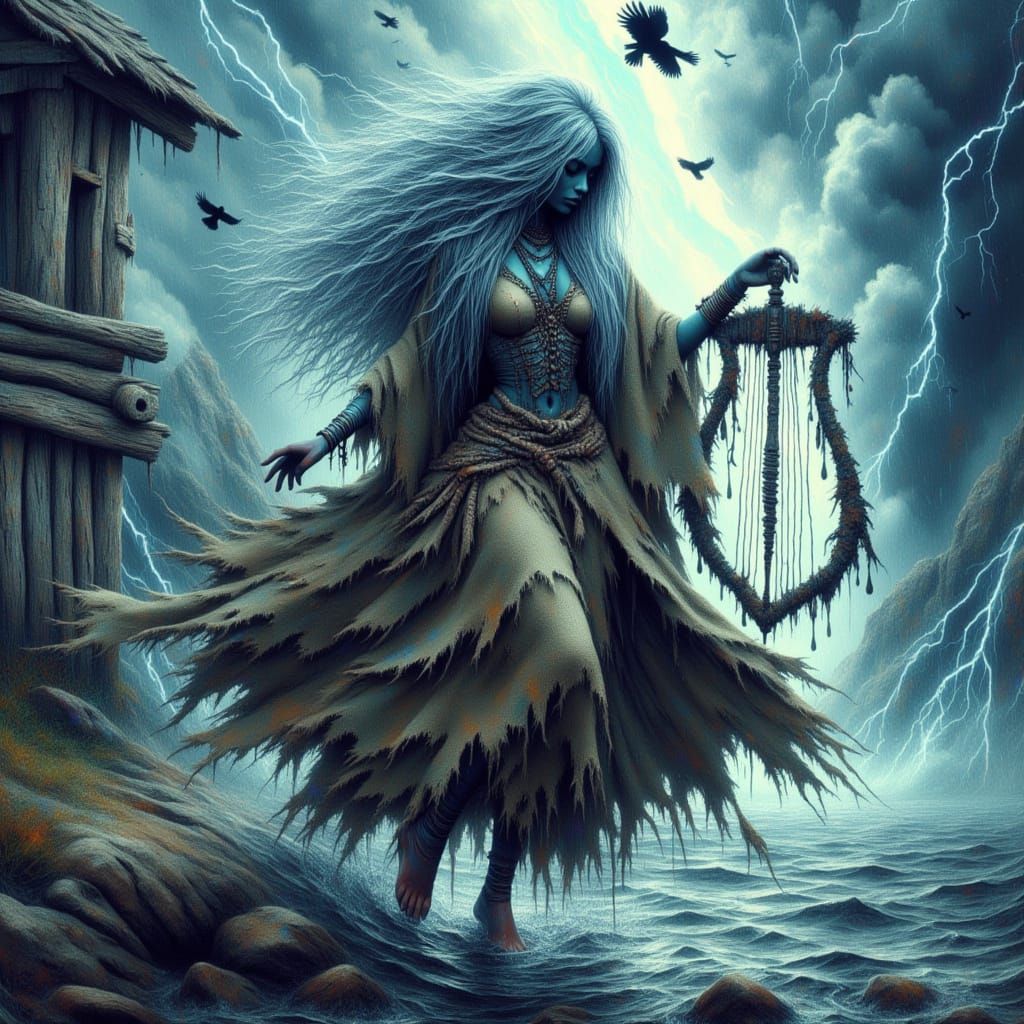 Storm Elf Bard with Lightning Lyre