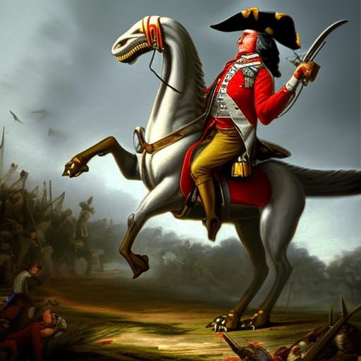 Revolutionary War Soldier Rides a T-Rex