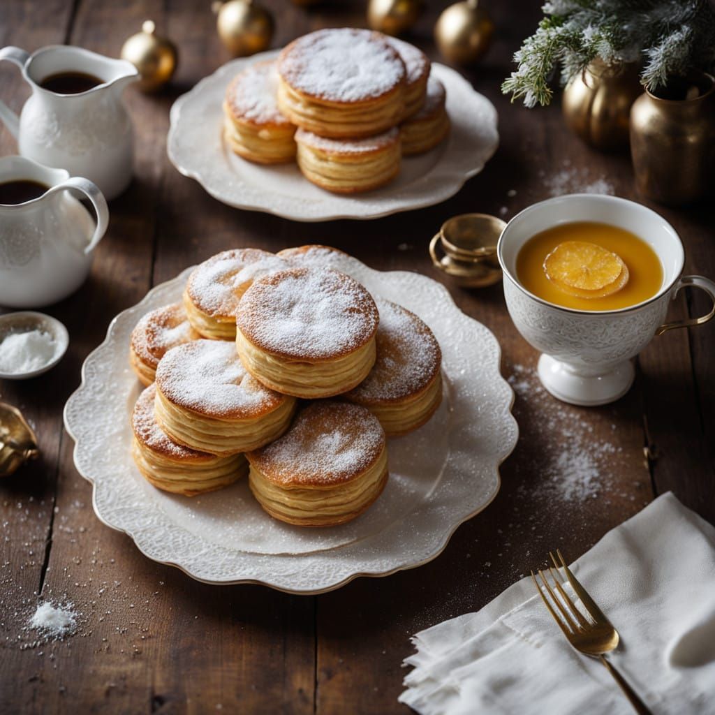 Warm French Bistro Scene with Golden Galette des Rois