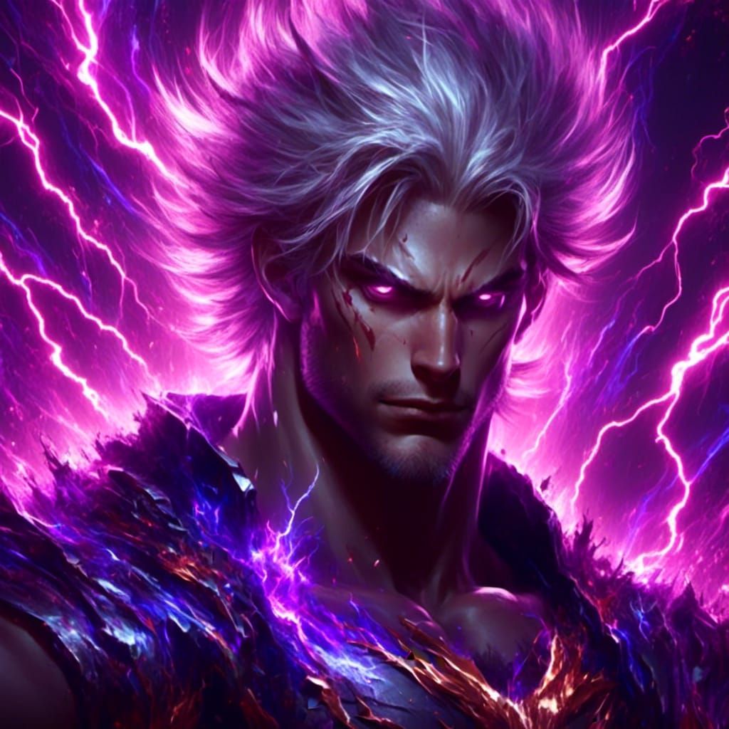 Arshan Voltstorm Portrait in Dark Fantasy Style