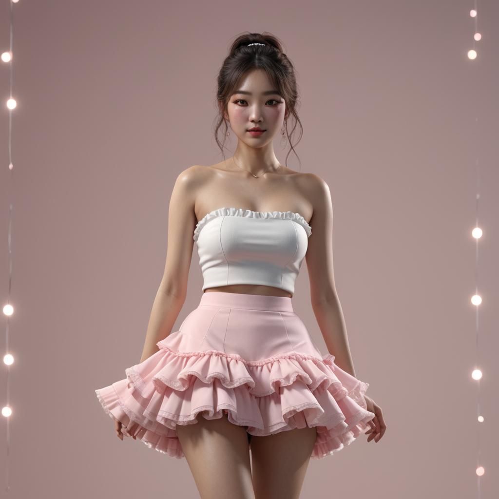 Korean Girl in Pink Outfit: Ultra HD Realism