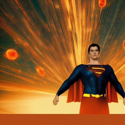 Superman Ascends: Glitch Art Futurism