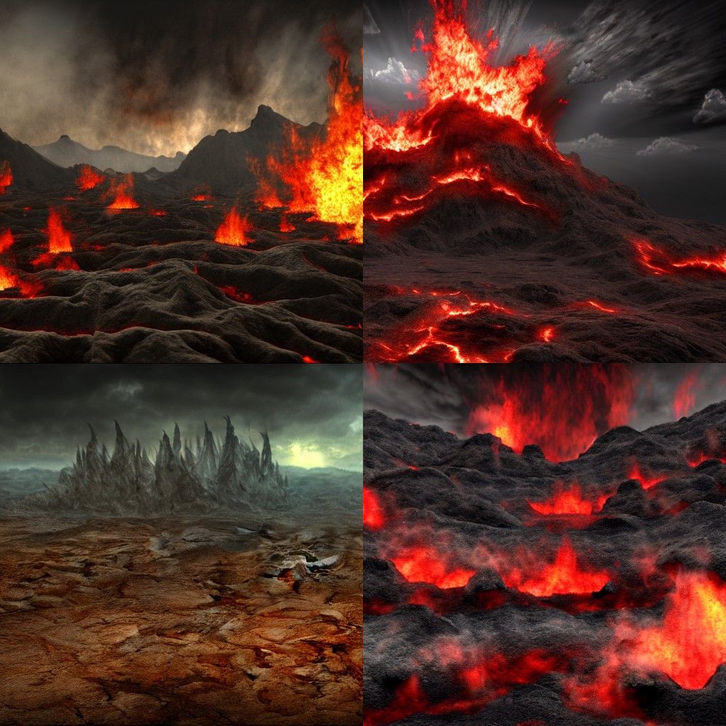 Photorealistic Hell Landscape in 8k Resolution