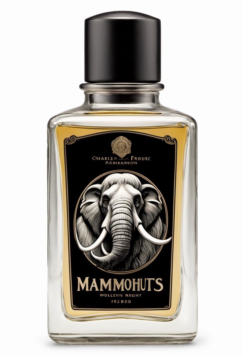 Zoologist **woolly** mammoth (Mammuthus primigenius) Perfume Bottle